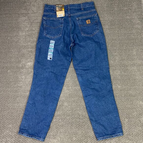 Carhartt B17 DST Jeans Men's 36 x 32 Fits 34 x 32.5 Blue Tapered Leg Relaxed Fit - Picture 3 of 11